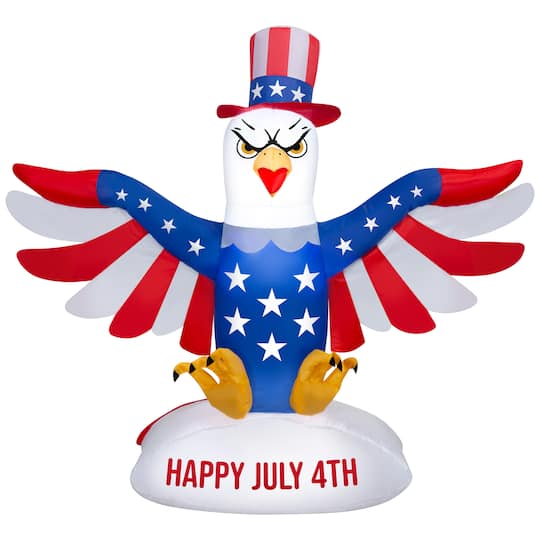 4ft. Airblown® Inflatable Patriotic American Eagle Independence Day Light Décor